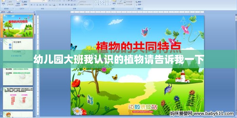 幼儿园大班我认识的植物请告诉我一下
