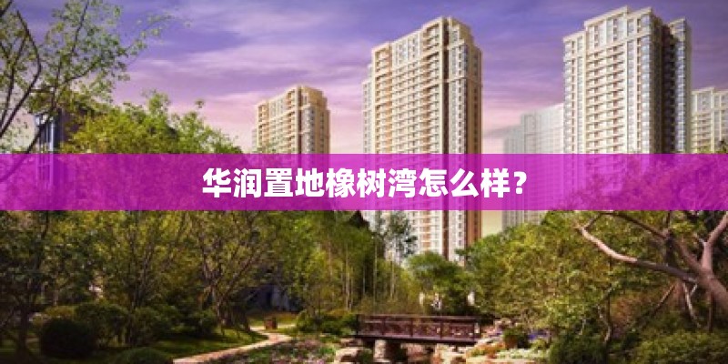 华润置地橡树湾怎么样？